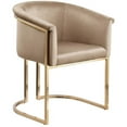 thumbnail image 1 of Meridian Furniture Tierra Beige Velvet Dining Chair, 1 of 8