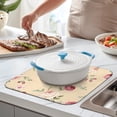 thumbnail image 2 of Pioneer Flower Floral Print Pattern Dish Drying Mat for Kitchen 1 Pack, Ultra Absorbent Microfiber Dishes Drainer Mats,16"x18", 2 of 6