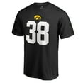 thumbnail image 2 of Men's T.J. Hockenson Black Iowa Hawkeyes College Legends Name & Number T-Shirt, 2 of 3