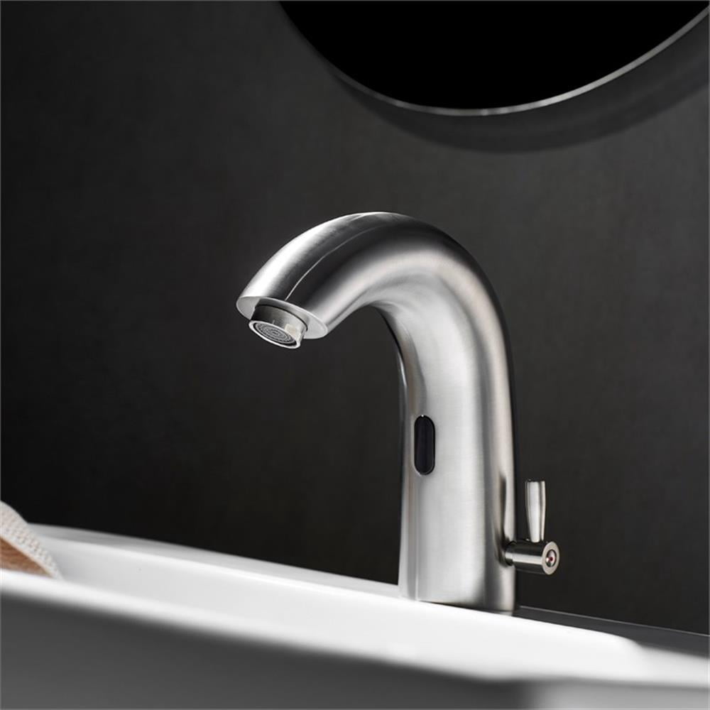 Vinnova 111112-BAF-SNT Jumilla Automatic Sensor Touchless Single-Hole Satin Nickel Bathroom Faucet