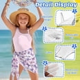 thumbnail image 6 of Xoenoiee Purple Butterfly Pattern Girls Swimsuits One-Piece Bathing Suit with Cover Ups Adjustable Straps Cut Out Swimwear Beachwear with Removable Bra, Size 9-10 Years, 6 of 7