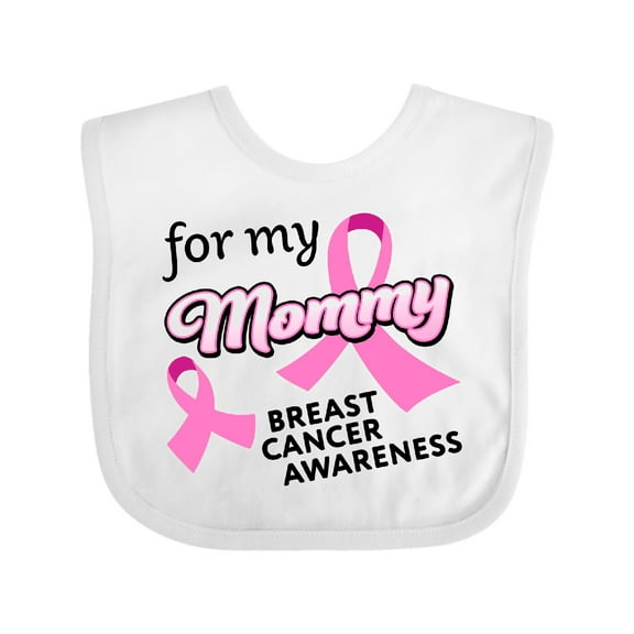 Inktastic For My Mommy - Breast Cancer Awareness Boys or Girls Baby Bib