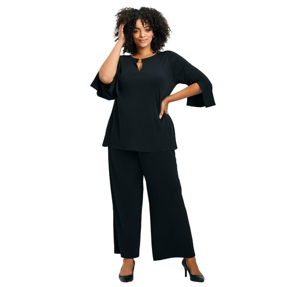 Avenue Women's Plus Size Audrey Ring Detail Top