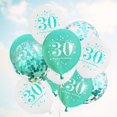 thumbnail image 4 of Globos de Fiesta UniBirthLon 18 Piezas 30º Cumpleaños Azul y Blanco, 4 of 6