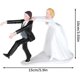 thumbnail image 5 of Toppers de pastel de boda, figura de novia y novio de resina, decoración de pastel de pareja romántica divertida TUNC Sencillez, 5 of 5