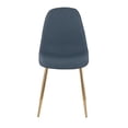thumbnail image 4 of LumiSource Gold Steel, Blue Fabric Pebble Chair - Set of 2, 4 of 8