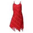 thumbnail image 2 of Vestido de baile con flecos y borlas para mujer, estilo interior, con escote en V L, 2 of 9