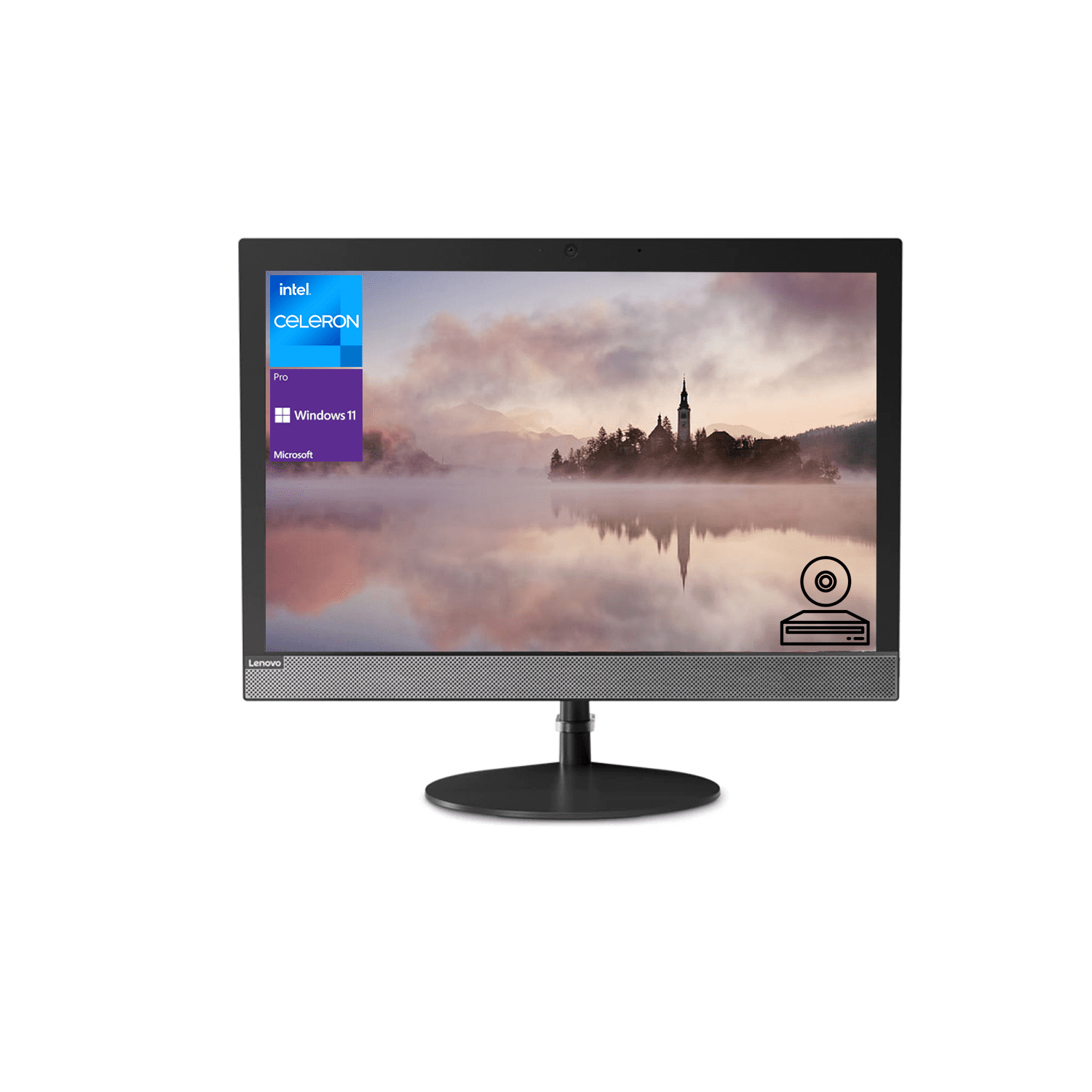 Lenovo V130 AllinOne Desktop, 19.5” WXGA+ Display, Intel Celeron