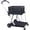 Black, variant on Collapsible Utility Cart 2-Tier Shopping Cart with Baskets, Heavy Duty 154LB Capacity, Folding Wagon for Grocery, Warehouse, Office, Black Aluminum Frame