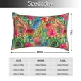 thumbnail image 2 of Yiaed Peacock Feathers And Flowers Print Brushed Microfiber Envelope Pillowcases, Standard,Envelope Closure Pillow Cases(No pillow core)-14"x20", 2 of 6