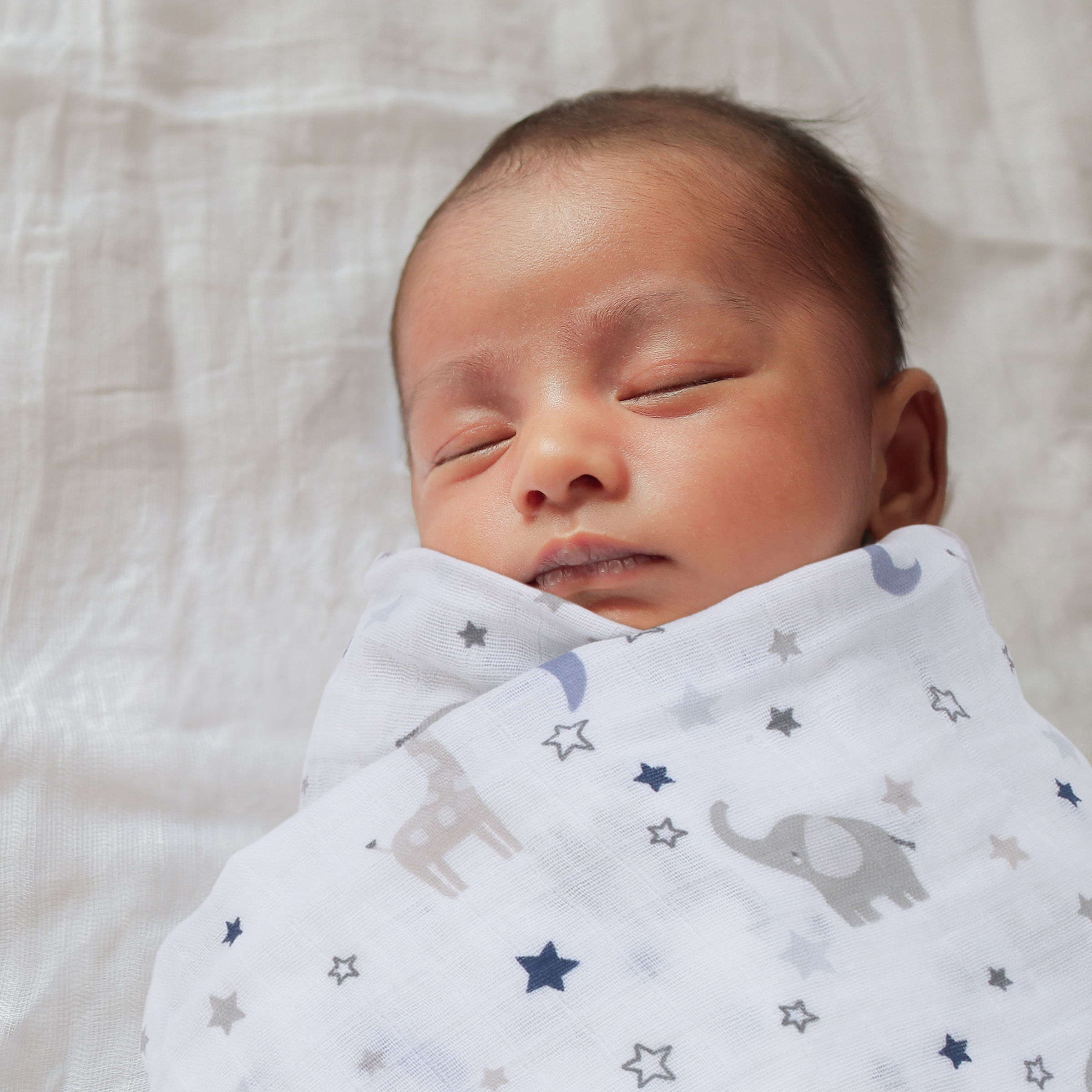 Parent's Choice Muslin Swaddle Elephant Stars photo 4