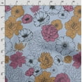 thumbnail image 3 of Soimoi Floral Print,Cotton Cambric, Quilting Fabric Sold by The Yard 42 Inch Wide, Medium Weight Cotton Fabric, SewingSupplies,Light Blue, 3 of 5