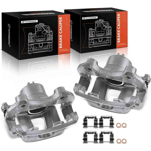 A-Premium Brake Caliper Assembly with Bracket Compatible with Infiniti I30 Nissan Altima Maxima Sentra 1993-2001 Front Side 2-PC