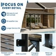 thumbnail image 4 of Juiluna 10'x 12' Lean to Gazebo, Hardtop Wall Pergola with Polycarbonate Roof, Aluminum Frame Mounted Gazebo for Lawn Patio Deck Yard and Party, 4 of 8