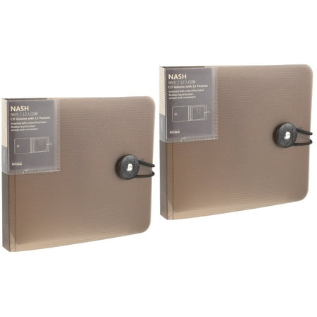 2pcs Clear CD DVD Storage Cases Pouch Binder Book Holder Carry Bag for CDs DVDs