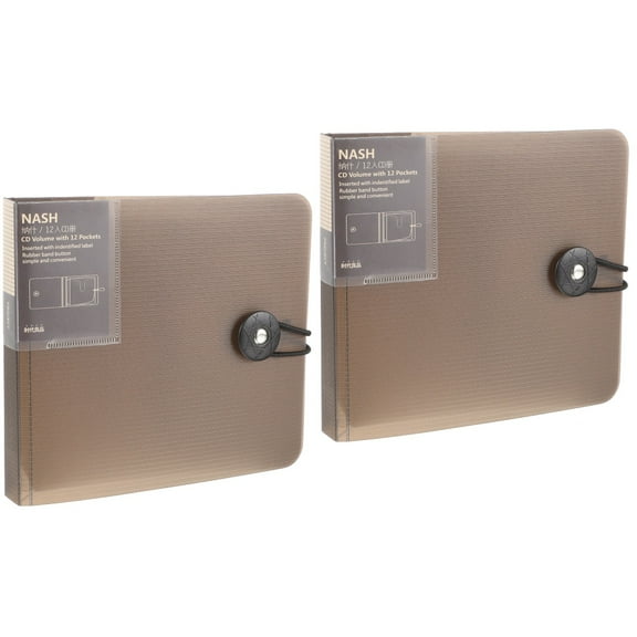 2pcs Clear CD DVD Storage Cases Pouch Binder Book Holder Carry Bag for CDs DVDs