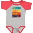 thumbnail image 3 of Inktastic Rugby Player Eat Sleep Rugby Repeat Boys or Girls Baby Bodysuit, 3 of 5