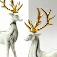 thumbnail image 4 of 2Pcs Resin Reindeer Statue Small Christmas Seated And Standing Deer Figurine, Reindeer Ornaments For Living Room, Wine Cabinet, Display Stand, Bedroom, Office Desktop, 4 of 4