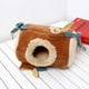 thumbnail image 2 of Hamaca para hámster, cama colgante, hamaca, jaula de juguete, accesorios, nido de forro polar cálido para roedores, planeador de azúcar, conejillo de indias (marrón), 2 of 5