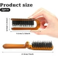 thumbnail image 4 of OPALESQUE 2 Pack Travel Folding Mini Boar Bristle Brush, Compact Collapsable Brush for Hair Shine and Smoothing Detangling,Static Detangling Brush Hair Styling Tool for Men Women & Kids, 4 of 7