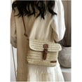thumbnail image 3 of 2024 Rattan Crossbody Bags for Women, Straw Raffia Clutch Handbag Purse for Summer, 3 of 7