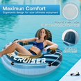thumbnail image 2 of 2024 New & Sky Blue Pool Floats Premium River Tube with Mesh Bottom Backrest & Cup Holder Giant Floaties for Adults Fashion Pool Floaties for Occupations & Recreation Pool Lounger, 2 of 5