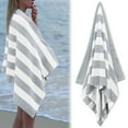 thumbnail image 2 of ZMKIAG 35 X 70 Inch Extra Large Plush Thick Cotton Beach Towel, Striped Quick Dry No Fading Beach Pool Towel, Soft Cotton Swimming Towel for Adults Mens Women, 2 of 8