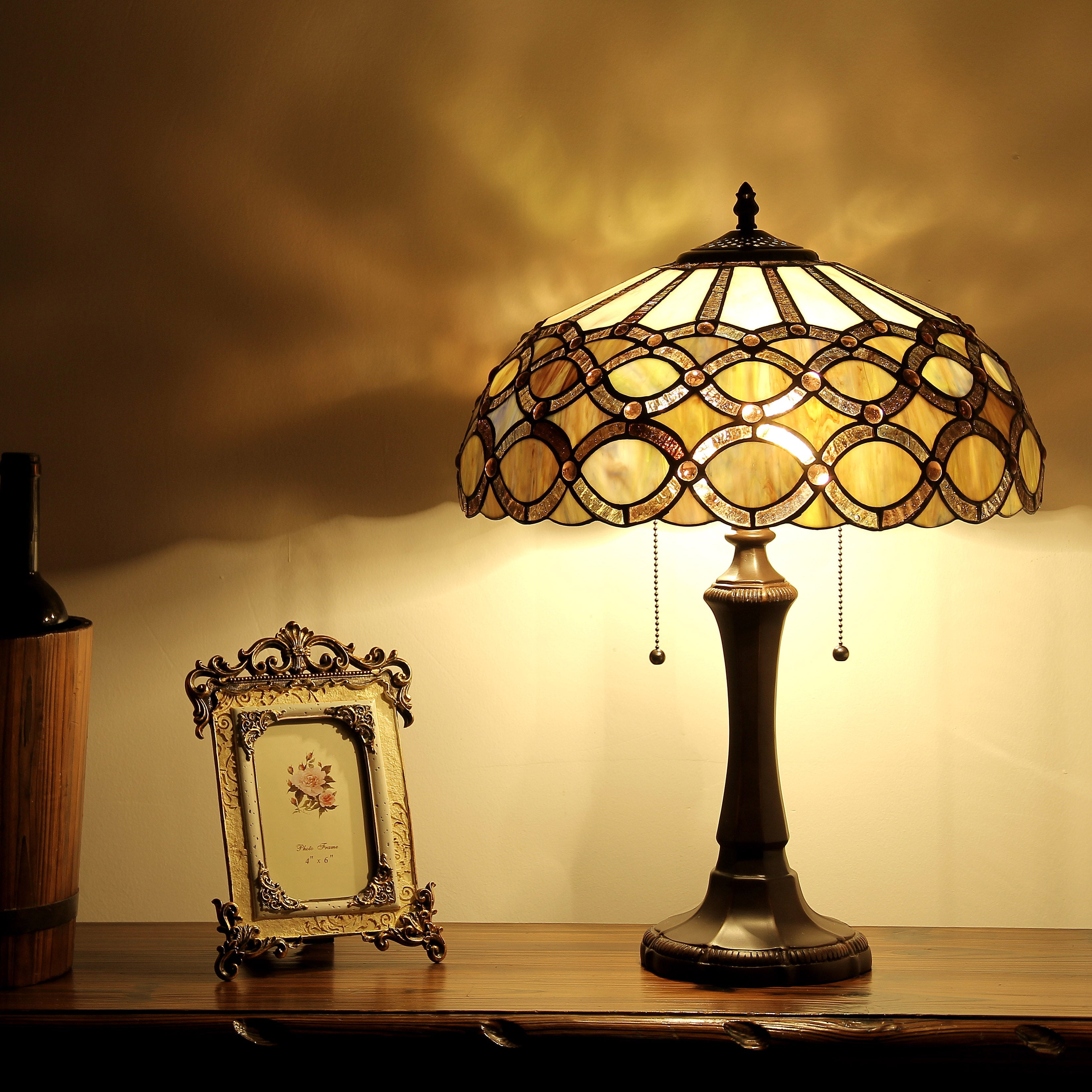 RADIANCE Goods Tiffany-Style 2 Light Table Lamp 16