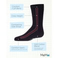 thumbnail image 3 of MeMoi Boys Side-Stripe Cotton-Rich Fine-Gauge Crew Sock - Boys - Male, 9-11, Black, 3 of 8