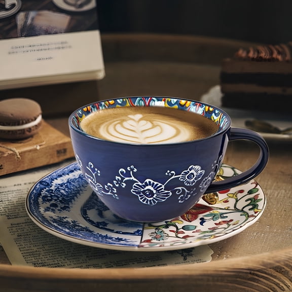ACDANC Large Coffee Mugs,Jumbo Soup Mugs with Handles,Coffee Cup for Men Ceramic Coffee Cups for Coffee Cereal Latte for Men Women,Housewarming Wedding Gift,Vibrant Colors