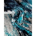 thumbnail image 4 of Unique Loom Metro Collection Area Rug - Moonlight (7' 10" Square Navy Blue/Ivory), 4 of 7