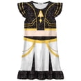 thumbnail image 3 of Pop Star Idol Cosplay Costume, Outfit with Black White Gold Flutter Sleeve Dress, Halloween Costume for Anime Singer Stage Cartoon Party, 3 of 4