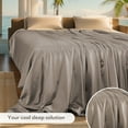 thumbnail image 5 of SUNNY HEAT Cooling Summer Comforter Twin Size 60"x80", Double-Sided Breathable Silk Summer Blanket for Hot Sleepers, Amber, 5 of 10