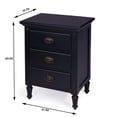 thumbnail image 5 of Black - Black - Rectangular - Mahogany wood solids, MDF, Plywood, Resin components, Mahogany veneer - BUTLER EASTERBROOK BLACK NIGHTSTAND, 5 of 8