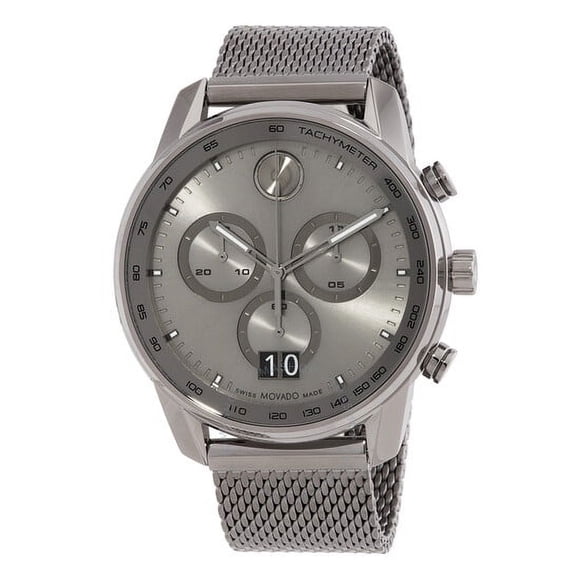 Movado Bold Verso Grey Chronograph Dial Grey PVD Steel Men's Watch 3600910