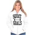 thumbnail image 4 of Squat Goals Workout Motivation Zip Up Hoodie Men's Women's Brisco Brands M, 4 of 6