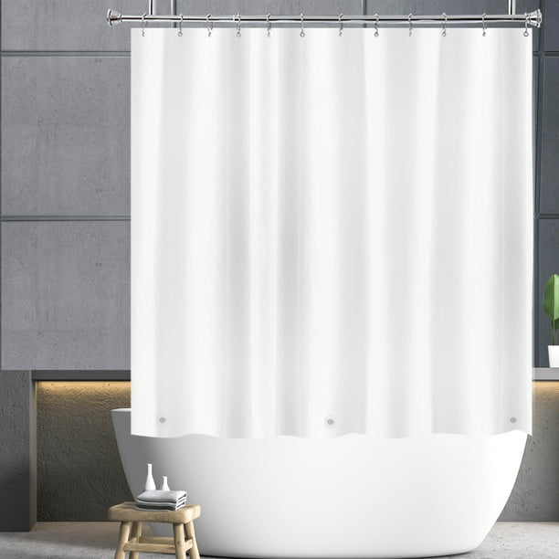 YISURE Short Shower Curtain Liner 60x60inch Plain White Small Plastic