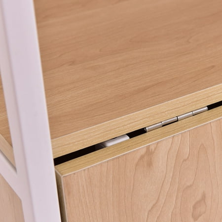 Gymax 2 In 1 Folding Desk Cabinet Fold Out Convertible Study