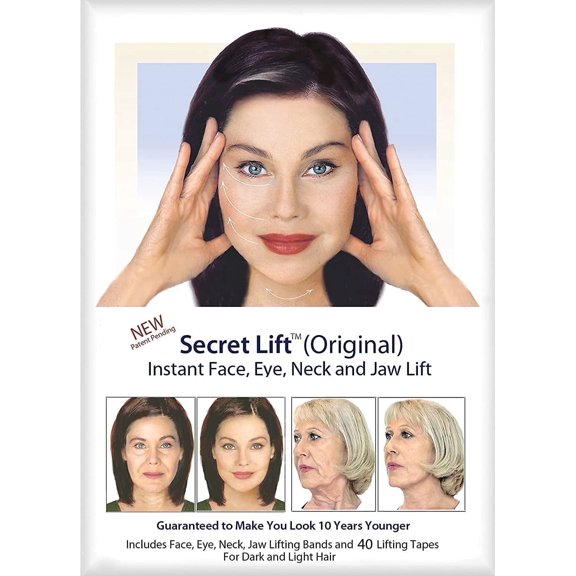 Secret Lift Original - Instant Face Neck & Eye Lifting Kit Tapes & Bands (40 Pieces) by CosmeSearch