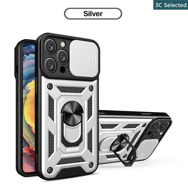 Funda POCO F5Pro F5 Case Soporte De Anillo Carcasa Duro Ventana Deslizante Proteger La Cámara Anti-huella Digital a prueba de choques poco f5 pro