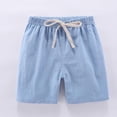 thumbnail image 6 of 2 Pack Kids Summer Solid Color Drawstring Sports Shorts Comfortable Imitation Cotton and Linen Casual Activewear for Boys and Girls Age 2-13 Lightweight and Breathable, 6 of 7