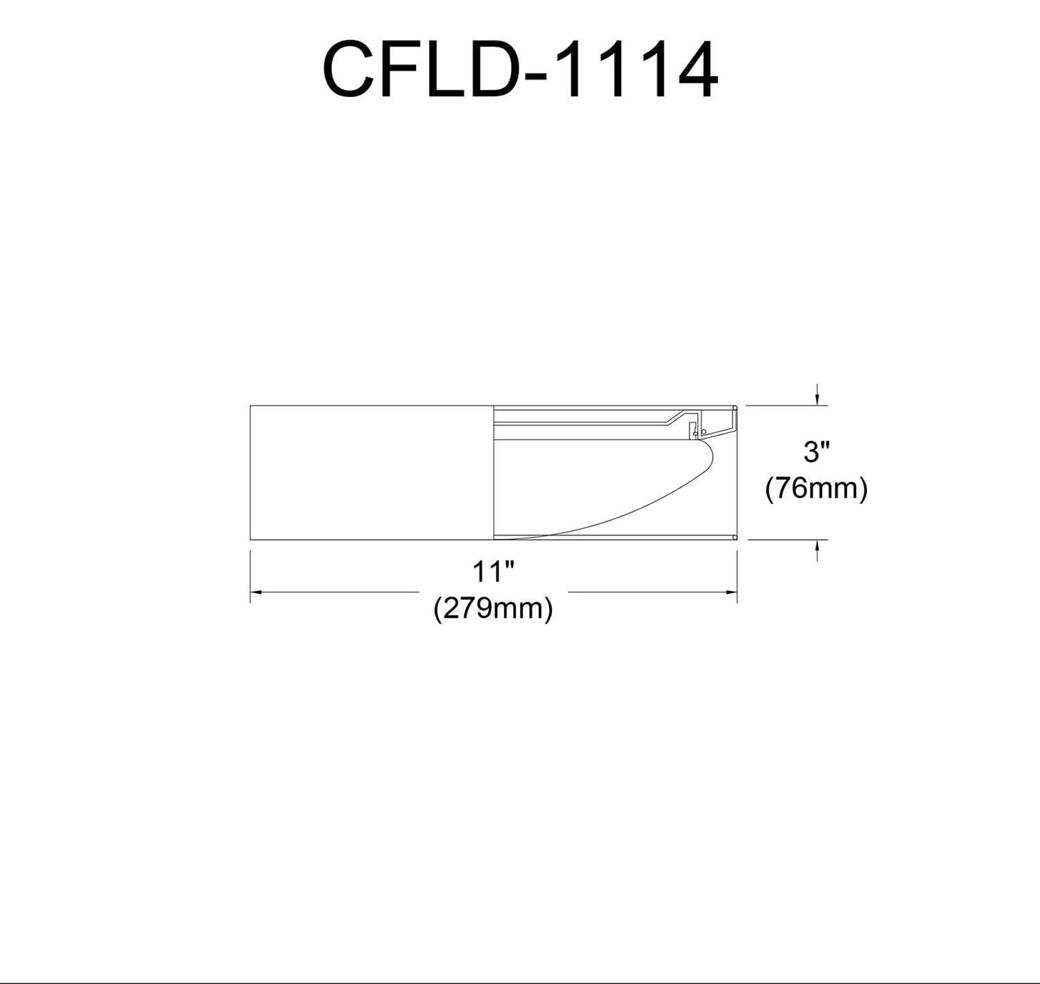 Dainolite CFLD-1114-797 Black Flush Mount