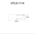 thumbnail image 2 of Dainolite CFLD-1114-797 Black Flush Mount, 2 of 3