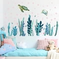 thumbnail image 3 of 2pcs Underwater fish stickers, children's room decoration, 3D seaweed, sea turtles, coral starfish wallpaper, underwater theme, 3 of 5