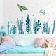 thumbnail image 3 of 2pcs Underwater fish stickers, children's room decoration, 3D seaweed, sea turtles, coral starfish wallpaper, underwater theme, 3 of 5
