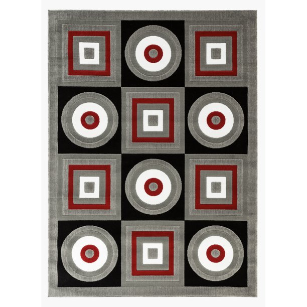 Gray Burgundy Area Rugs