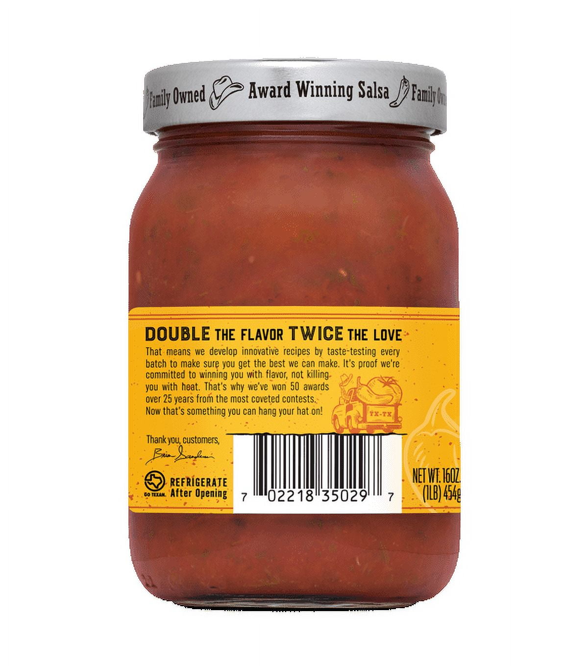(3 pack) Texas Texas Restaurant Style Medium Salsa, Fresh 16 oz Jar
