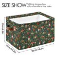 thumbnail image 4 of Yayeee 2 Pack Canvas Storage Basket with Handles for Shelves Fabric Bins Closet Organizer, Forest Mushroom Pattern, 4 of 8