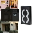 thumbnail image 3 of Digital Solar Doorplate Sign Light Unplugged Villa Lamp Store Lighting Led Ornaments Landscape Evening Plate Plaque Number 8, 3 of 9