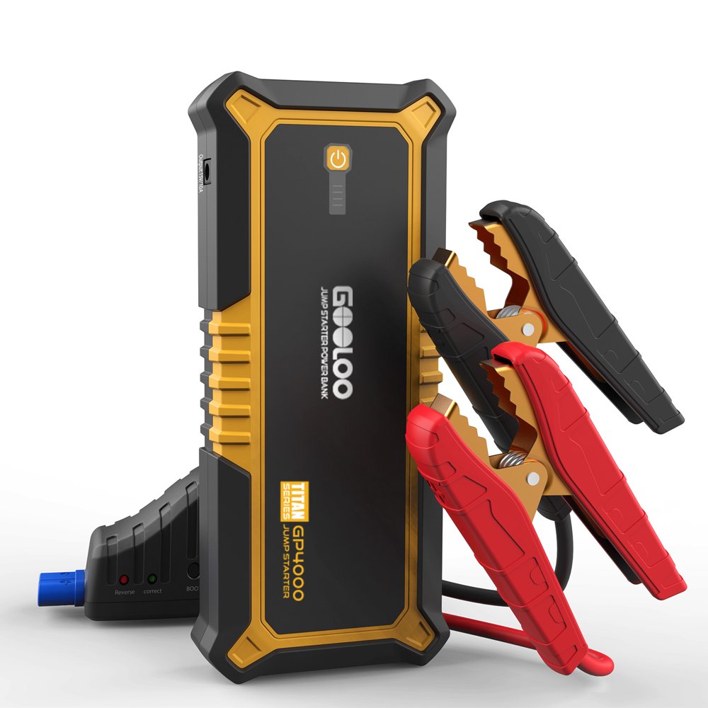 GOOLOO Powerful Car Jump Starter 4000A Peak (All Gas, up to 10.0L